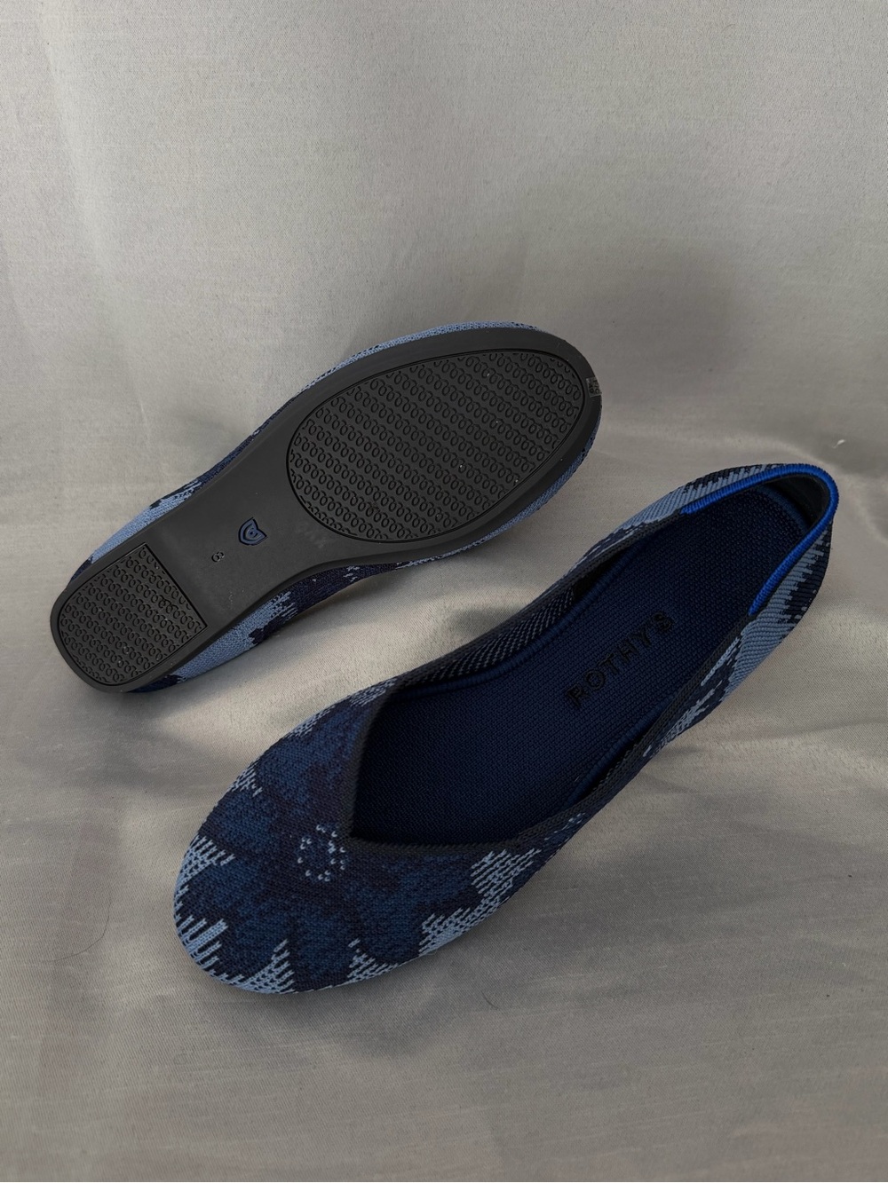 Rothy’s The Flat Tourlamine Blue Floral Size 8 - Picture 2 of 12
